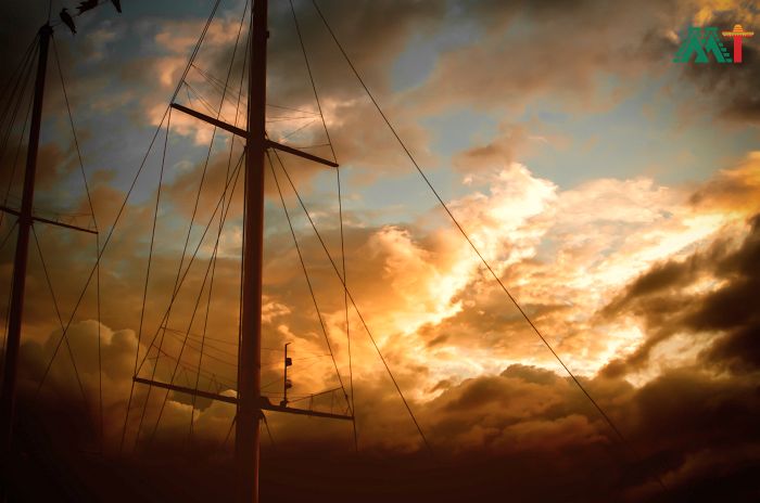 La Paz boat sunset